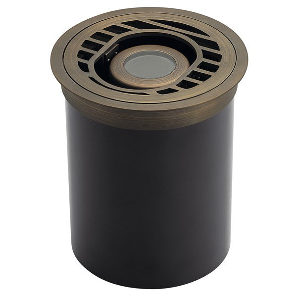 Picture of exterior inground well light with articulating bulb.